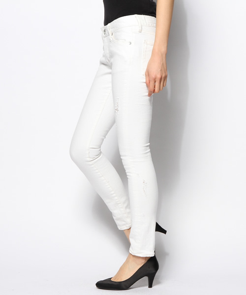 goa(ゴア)の「10OZ ホワイトデニムストレッチスキニーパンツ(デニムパンツ・レディース・ホワイト・0/1/2)」の4枚目の写真