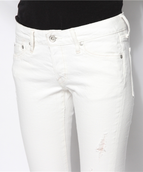 goa(ゴア)の「10OZ ホワイトデニムストレッチスキニーパンツ(デニムパンツ・レディース・ホワイト・0/1/2)」の6枚目の写真