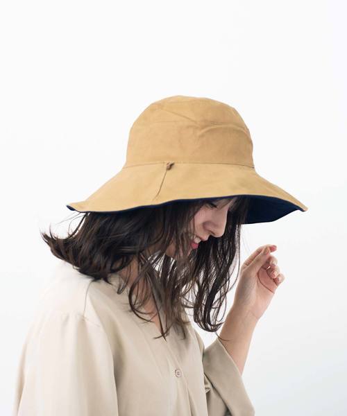 VitaFelice（ヴィータフェリーチェ）の「つば広リバーシブル帽子（ハット・レディース・ブラック/ネイビー/アイボリー・FREE）」の12枚目の写真