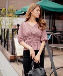 LIPSERVICE | バルーンスリーブウエストコルセットブラウス(シャツ/ブラウス)