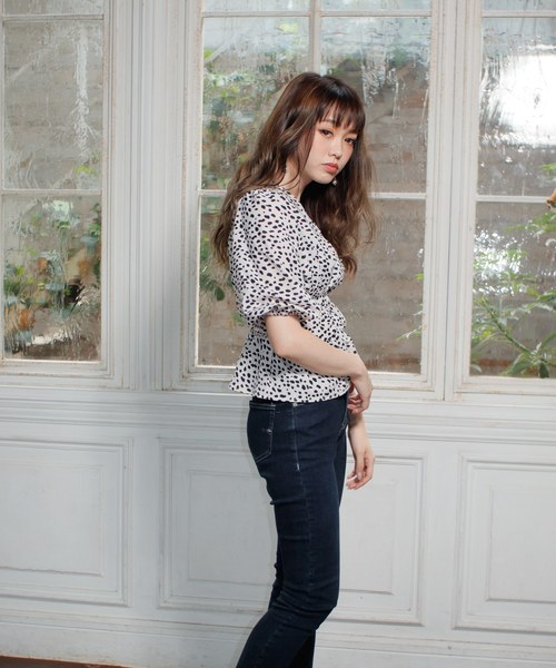 LIPSERVICE（リップサービス）の「バルーンスリーブウエストコルセットブラウス（シャツ/ブラウス・レディース・ホワイト/ピンク/その他1/その他2/ベージュ/ピンク系その他・FREE）」の8枚目の写真