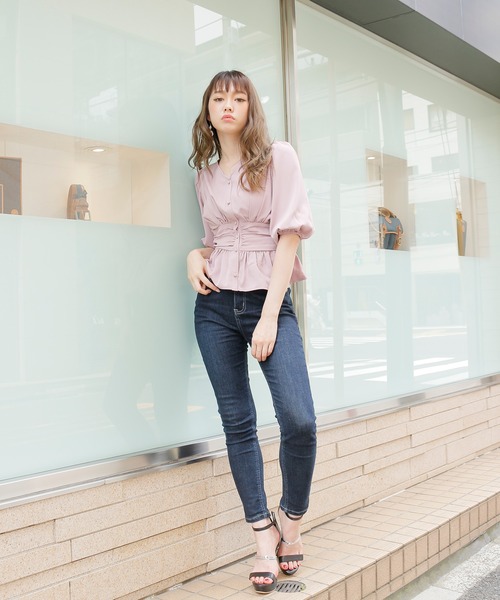 LIPSERVICE（リップサービス）の「バルーンスリーブウエストコルセットブラウス（シャツ/ブラウス・レディース・ホワイト/ピンク/その他1/その他2/ベージュ/ピンク系その他・FREE）」の12枚目の写真