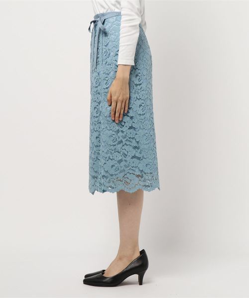 La TOTALITE（ラトータリテ）の「レースラップ風スカート（スカート・レディース・ブラウン/サックスブルー/ピンク系その他・38/36）」の4枚目の写真
