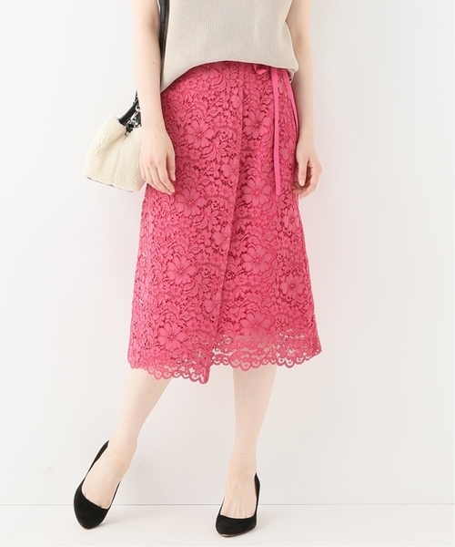 La TOTALITE（ラトータリテ）の「レースラップ風スカート（スカート・レディース・ブラウン/サックスブルー/ピンク系その他・38/36）」の3枚目の写真