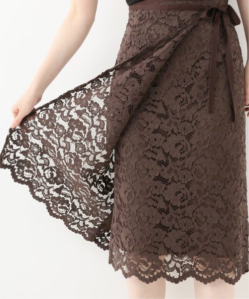 La TOTALITE（ラトータリテ）の「レースラップ風スカート（スカート・レディース・ブラウン/サックスブルー/ピンク系その他・38/36）」の11枚目の写真