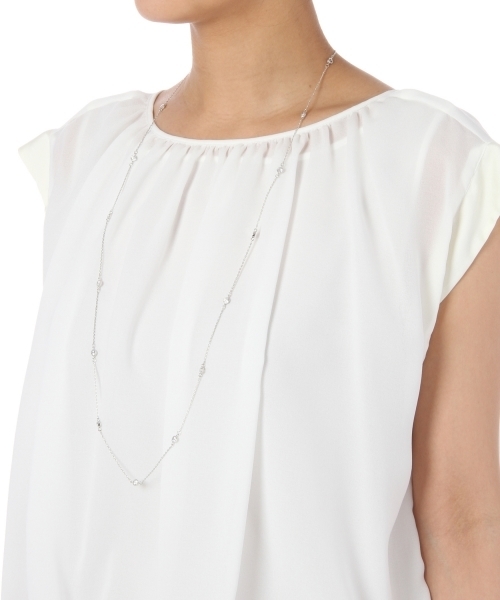 BEAUTY&YOUTH UNITED ARROWS（ビューティーアンドユースユナイテッドアローズ）の「BYTF キュービックラインストーン ネックレス ◆（ネックレス・レディース・ゴールド/シルバー・フリー）」の6枚目の写真