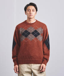 BATONER | ＜BATONER（バトナー）＞ UASP アーガイル クルーネックニット†(ニット/セーター)