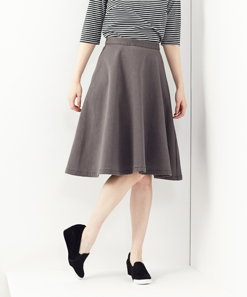 Another Edition（アナザーエディション）の「AE ﾎﾞﾝﾃﾞｨﾝｸﾞ ﾌﾚｱ SK◆（スカート・レディース・ダークグレー/ネイビー/コバルトブルー・MEDIUM/SMALL）」の2枚目の写真