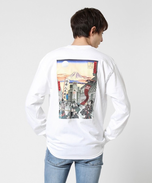VANQUISH(ヴァンキッシュ)の「Shibuya crossing クルーネックロンT *(Tシャツ/カットソー・メンズ・ホワイト/ブラック/パープル/ピンク・M/L/XL)」の2枚目の写真