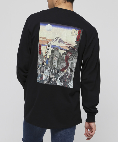 VANQUISH(ヴァンキッシュ)の「Shibuya crossing クルーネックロンT *(Tシャツ/カットソー・メンズ・ホワイト/ブラック/パープル/ピンク・M/L/XL)」の3枚目の写真
