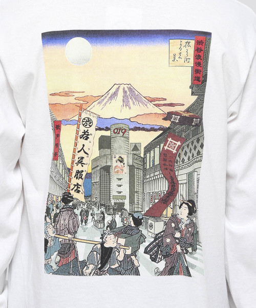 VANQUISH(ヴァンキッシュ)の「Shibuya crossing クルーネックロンT *(Tシャツ/カットソー・メンズ・ホワイト/ブラック/パープル/ピンク・M/L/XL)」の7枚目の写真