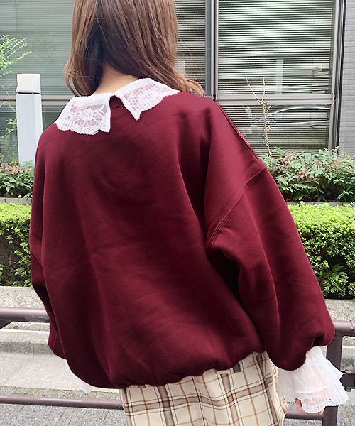 apres jour（アプレジュール）の「サークルロゴスウェット【ZOZOTOWN限定アイテム】（スウェット・レディース・ブラック/ベージュ/ボルドー・フリー）」の6枚目の写真