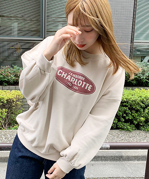 apres jour（アプレジュール）の「サークルロゴスウェット【ZOZOTOWN限定アイテム】（スウェット・レディース・ブラック/ベージュ/ボルドー・フリー）」の4枚目の写真