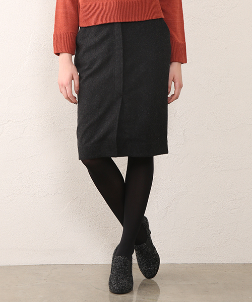 mystic（ミスティック）の「ウール混タイトスカート（スカート・レディース・グレー/チャコールグレー/レッド・2/1）」の2枚目の写真