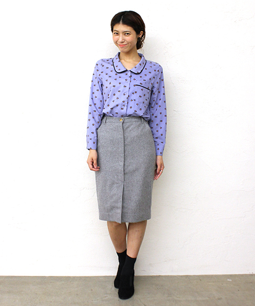 mystic（ミスティック）の「ウール混タイトスカート（スカート・レディース・グレー/チャコールグレー/レッド・2/1）」の10枚目の写真