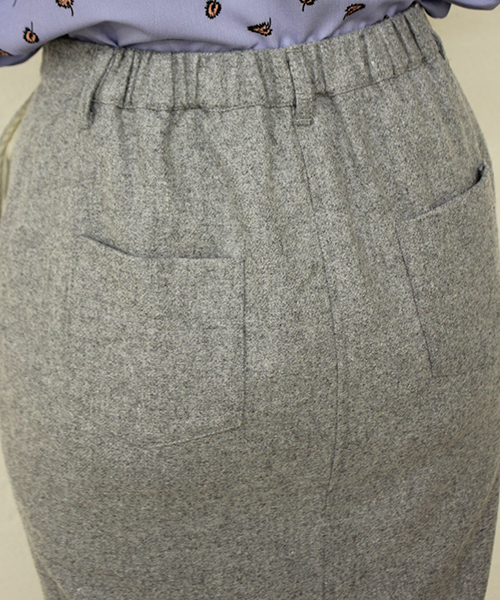 mystic（ミスティック）の「ウール混タイトスカート（スカート・レディース・グレー/チャコールグレー/レッド・2/1）」の6枚目の写真