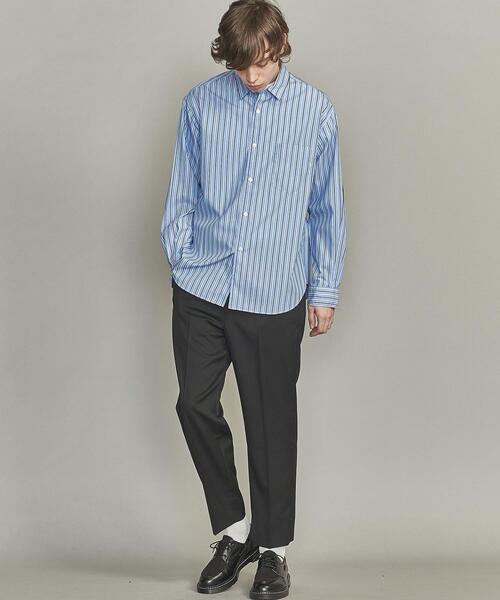 BEAUTY&YOUTH UNITED ARROWS（ビューティーアンドユースユナイテッドアローズ）の「BY ブルーストライプ ワイドフォルム シャツ（シャツ/ブラウス・メンズ・ライトブルー/ネイビー/ロイヤルブルー・S/L/M/XL）」の6枚目の写真