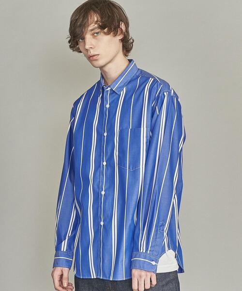 BEAUTY&YOUTH UNITED ARROWS（ビューティーアンドユースユナイテッドアローズ）の「BY ブルーストライプ ワイドフォルム シャツ（シャツ/ブラウス・メンズ・ライトブルー/ネイビー/ロイヤルブルー・S/L/M/XL）」の18枚目の写真