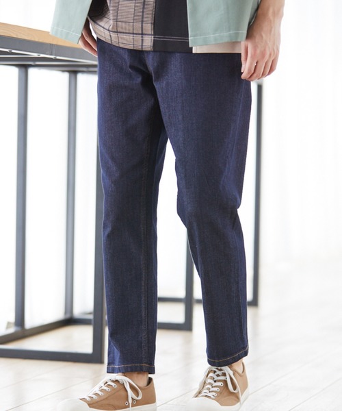 LAKOLE（ラコレ）の「ストレッチストレートデニムパンツ / LAKOLE（デニムパンツ・メンズ・グレー/ネイビー/ブラック/サックスブルー・SMALL/MEDIUM/LARGE）」の3枚目の写真