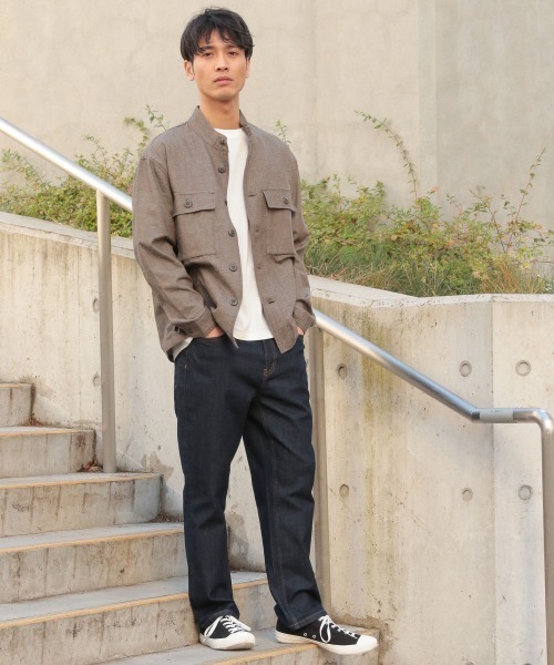 LAKOLE（ラコレ）の「ストレッチストレートデニムパンツ / LAKOLE（デニムパンツ・メンズ・グレー/ネイビー/ブラック/サックスブルー・SMALL/MEDIUM/LARGE）」の5枚目の写真