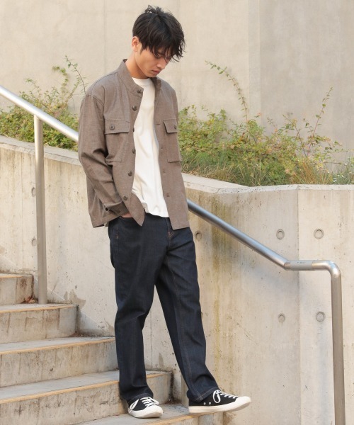 LAKOLE（ラコレ）の「ストレッチストレートデニムパンツ / LAKOLE（デニムパンツ・メンズ・グレー/ネイビー/ブラック/サックスブルー・SMALL/MEDIUM/LARGE）」の6枚目の写真