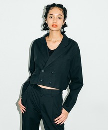 X-girl�i�G�b�N�X�K�[���j�́uDOUBLE-BREASTED CROPPED JACKET�i�e�[���[�h�W���P�b�g�j�v