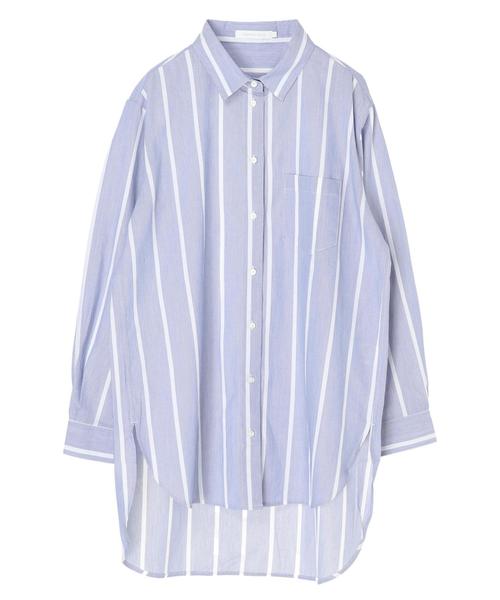 AMERICAN HOLIC(アメリカンホリック)の「前後差シャツチュニック *(シャツ/ブラウス・レディース・オフホワイト/ブルー系その他4/その他5/ストライプ・M/L)」の8枚目の写真