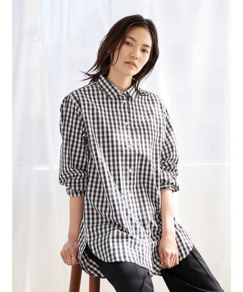 AMERICAN HOLIC(アメリカンホリック)の「前後差シャツチュニック *(シャツ/ブラウス・レディース・オフホワイト/ブルー系その他4/その他5/ストライプ・M/L)」の9枚目の写真