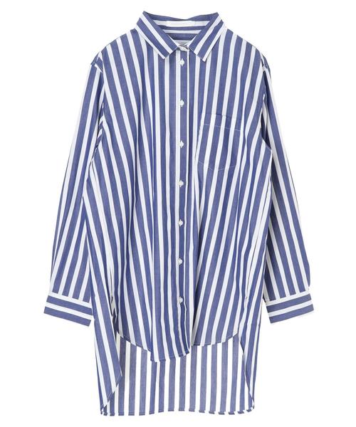 AMERICAN HOLIC(アメリカンホリック)の「前後差シャツチュニック *(シャツ/ブラウス・レディース・オフホワイト/ブルー系その他4/その他5/ストライプ・M/L)」の10枚目の写真