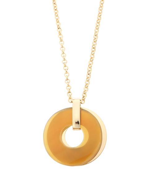 AMERICAN HOLIC（アメリカンホリック）の「ダブルサークルプレートネックレス（ネックレス・レディース・ベージュ・FREE）」の2枚目の写真