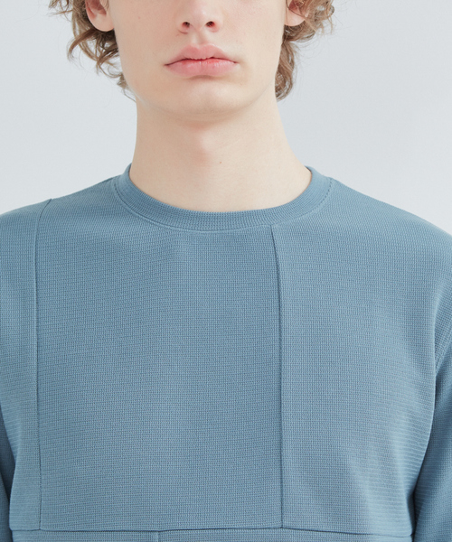ABAHOUSE（アバハウス）の「【展開店舗限定】パネル切替 プルオーバー（Tシャツ/カットソー・メンズ・ホワイト/ベージュ/ネイビー/サックスブルー・46/48）」の8枚目の写真