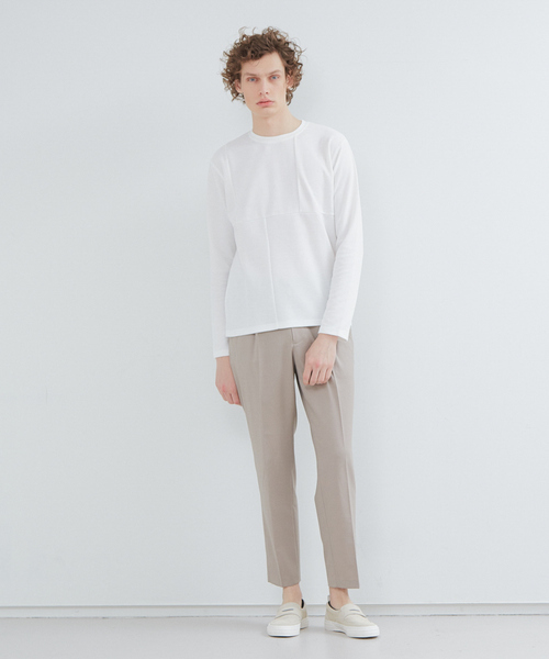 ABAHOUSE（アバハウス）の「【展開店舗限定】パネル切替 プルオーバー（Tシャツ/カットソー・メンズ・ホワイト/ベージュ/ネイビー/サックスブルー・46/48）」の12枚目の写真
