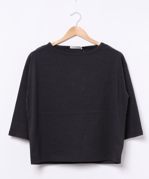 AMERICAN HOLIC(アメリカンホリック)の「7分袖クルーネックゆるカットプルオーバー1 *●(Tシャツ/カットソー・レディース・ベージュ/ネイビー/オフホワイト・M/L)」の3枚目の写真
