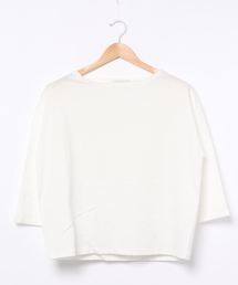 7分袖クルーネックゆるカットプルオーバー1　＊●