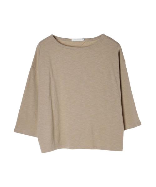 AMERICAN HOLIC(アメリカンホリック)の「7分袖クルーネックゆるカットプルオーバー1 *●(Tシャツ/カットソー・レディース・ベージュ/ネイビー/オフホワイト・M/L)」の6枚目の写真