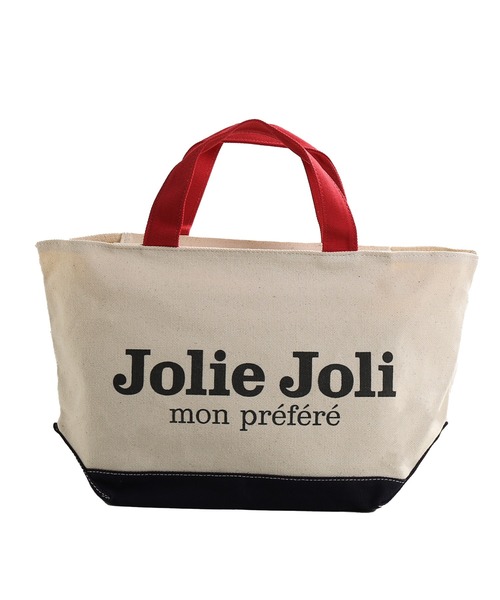sankyo shokai（サンキョウショウカイ）の「[Jolie Joli] ショッピングミニ トートバッグ（トートバッグ・レディース・レッド/アイボリー/ホワイト×ネイビー/ピンク・FREE）」の5枚目の写真