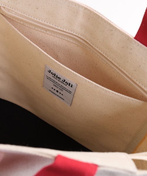 sankyo shokai（サンキョウショウカイ）の「[Jolie Joli] ショッピングミニ トートバッグ（トートバッグ・レディース・レッド/アイボリー/ホワイト×ネイビー/ピンク・FREE）」の13枚目の写真