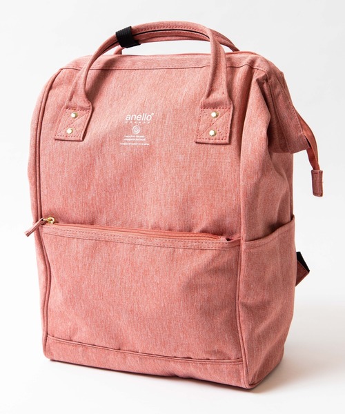 anello（アネロ）の「WEGO/anello GRANDE 軽量撥水杢調ポリ口金リュック（バックパック/リュック・メンズ・ブラック/ベージュ/ネイビー/ピンク・FREE）」の19枚目の写真