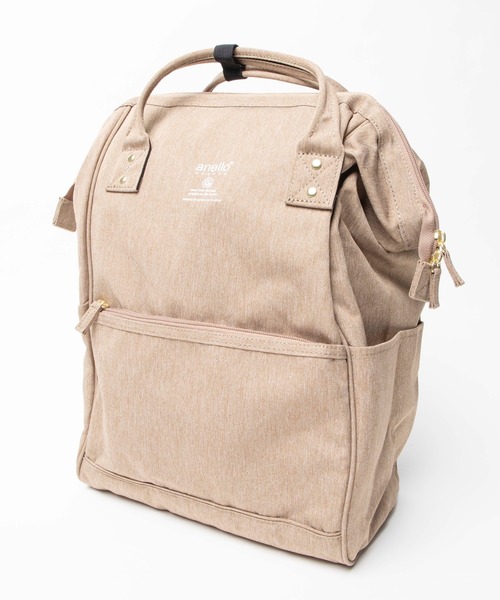 anello（アネロ）の「WEGO/anello GRANDE 軽量撥水杢調ポリ口金リュック（バックパック/リュック・メンズ・ブラック/ベージュ/ネイビー/ピンク・FREE）」の17枚目の写真