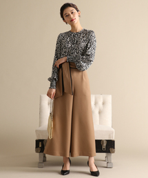 Tiara | バイカラーベルトワイドパンツ(その他パンツ)