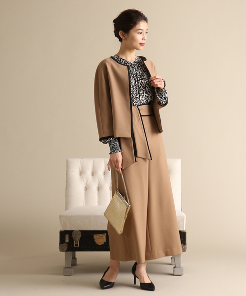 Tiara（ティアラ）の「バイカラーベルトワイドパンツ（その他パンツ・レディース・アイボリー/キャメル/ブラック・S/M）」の8枚目の写真