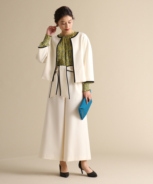 Tiara（ティアラ）の「バイカラーベルトワイドパンツ（その他パンツ・レディース・アイボリー/キャメル/ブラック・S/M）」の5枚目の写真