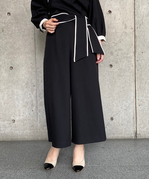 Tiara（ティアラ）の「バイカラーベルトワイドパンツ（その他パンツ・レディース・アイボリー/キャメル/ブラック・S/M）」の19枚目の写真