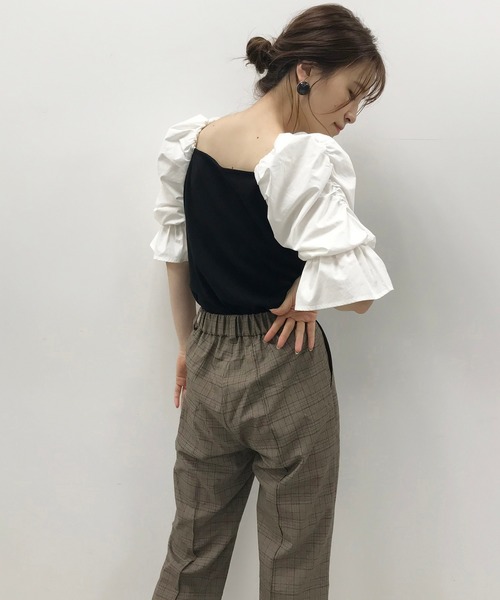 one after another NICE CLAUP(ワンアフターアナザーナイスクラップ)の「センタータックカラースラックス(スラックス・レディース・ベージュ系その他/ピンク系その他/チェック・SMALL/MEDIUM)」の7枚目の写真