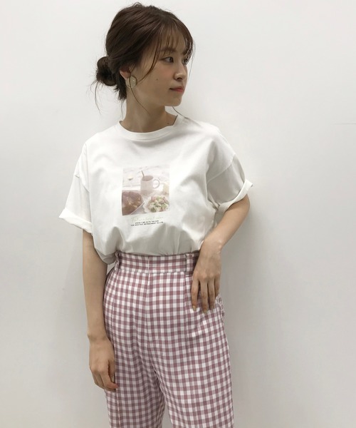 one after another NICE CLAUP(ワンアフターアナザーナイスクラップ)の「センタータックカラースラックス(スラックス・レディース・ベージュ系その他/ピンク系その他/チェック・SMALL/MEDIUM)」の12枚目の写真