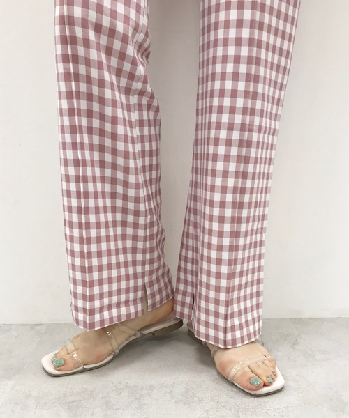 one after another NICE CLAUP(ワンアフターアナザーナイスクラップ)の「センタータックカラースラックス(スラックス・レディース・ベージュ系その他/ピンク系その他/チェック・SMALL/MEDIUM)」の14枚目の写真