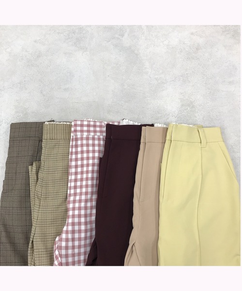 one after another NICE CLAUP(ワンアフターアナザーナイスクラップ)の「センタータックカラースラックス(スラックス・レディース・ベージュ系その他/ピンク系その他/チェック・SMALL/MEDIUM)」の20枚目の写真