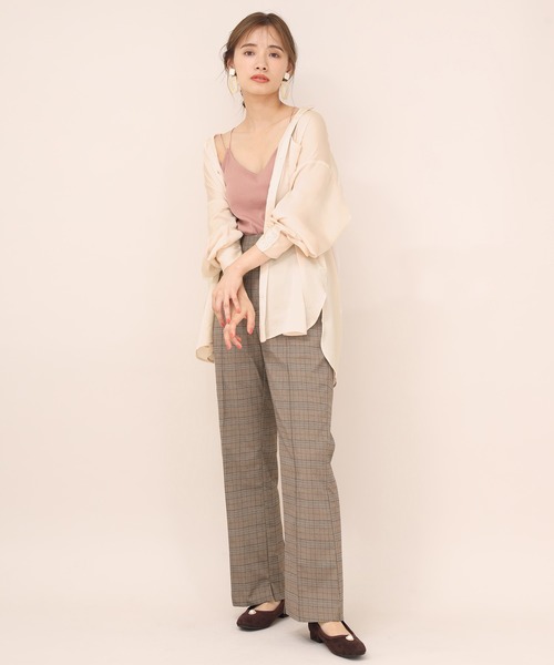 one after another NICE CLAUP(ワンアフターアナザーナイスクラップ)の「センタータックカラースラックス(スラックス・レディース・ベージュ系その他/ピンク系その他/チェック・SMALL/MEDIUM)」の22枚目の写真