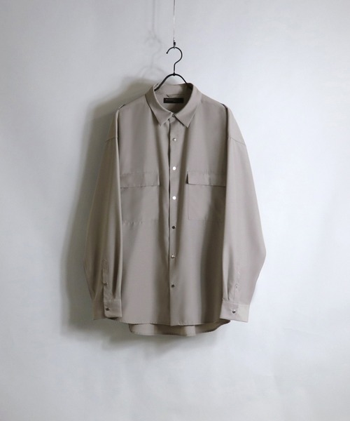 Confirm(コンファーム)の「Confirm / コンファーム TR CPOビッグシルエットシャツ(シャツ/ブラウス・メンズ・ベージュ/ブラウン/ミント/ベージュ系その他・FREE)」の3枚目の写真