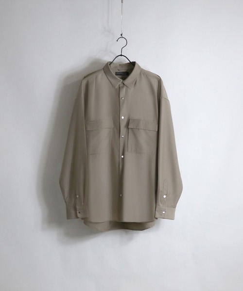 Confirm(コンファーム)の「Confirm / コンファーム TR CPOビッグシルエットシャツ(シャツ/ブラウス・メンズ・ベージュ/ブラウン/ミント/ベージュ系その他・FREE)」の6枚目の写真